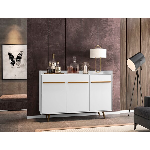 Manhattan Comfort Bradley 53.54 Buffet Stand, White - 230BMC6