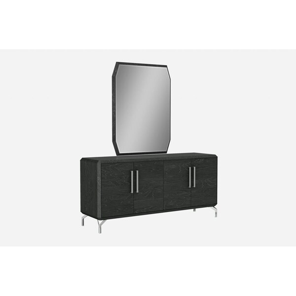 Gfancy Fixtures Gray Velvet Buffet, 71 x 20 x 32 in. - GF3084742