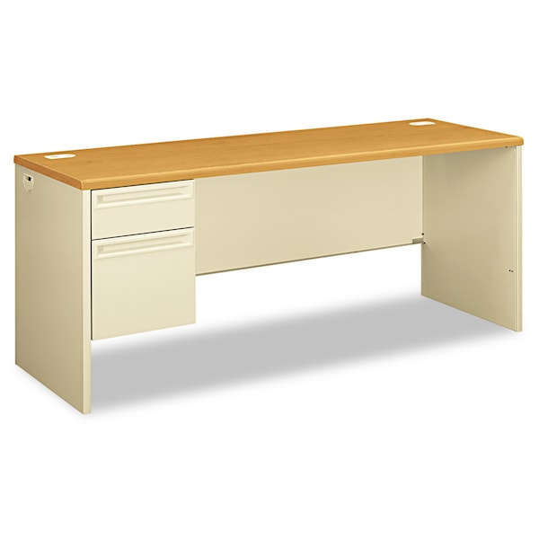 Hon Left Pedestal Credenza, 72w x 24d x 29-1/2h, Harvest/Putty - H38855L.C.L