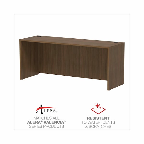Alera Valencia Credenza Shell, 70 7/8" x 23 5/8" x 29 5/8", Modern Walnut - ALEVA257224WA