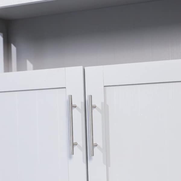 Flash Furniture Mayfield 40in. Buffet and Sideboard w/Double Door Storage Cabinet and Open Storage Shelf in Gray - NAN-F-HY-B23108-GRY-GG