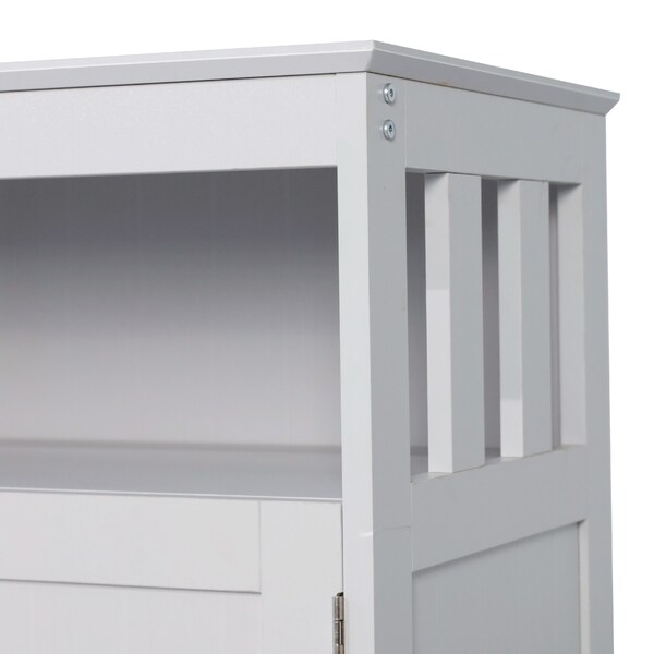 Flash Furniture Mayfield 40in. Buffet and Sideboard w/Double Door Storage Cabinet and Open Storage Shelf in Gray - NAN-F-HY-B23108-GRY-GG