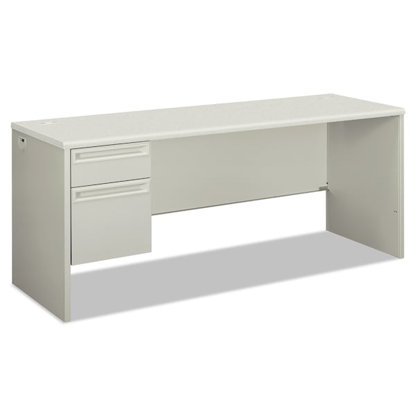 Hon Single Pedestal Credenza, 72w x 24d x 29 1/2h, Left, Silver/Gray - H38855L.B9.Q