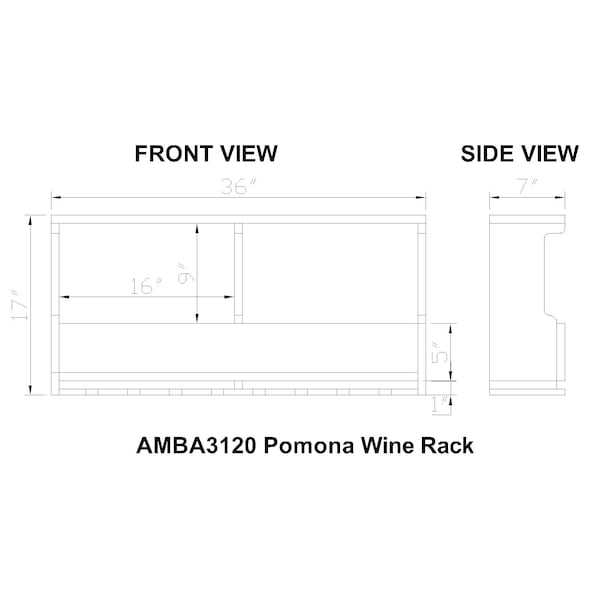 Alaterre Furniture Modesto - Reclaimed Wood Wine Rack - AMSA3120