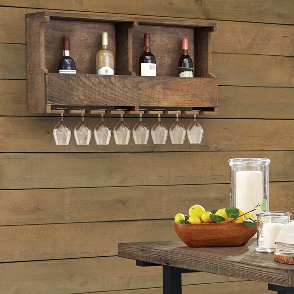 Alaterre Furniture Modesto - Reclaimed Wood Wine Rack - AMSA3120