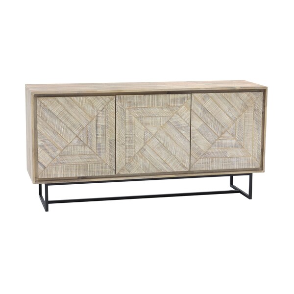 Armen Living Peridot Sideboard Buffet in Natural Acacia Wood - LCPEBUNAT