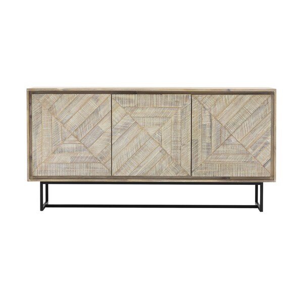 Armen Living Peridot Sideboard Buffet in Natural Acacia Wood - LCPEBUNAT