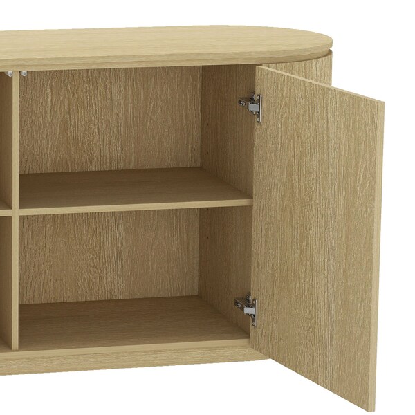 Manhattan Comfort Olivia 60in Sideboard in Natural Oak - SB007-NO