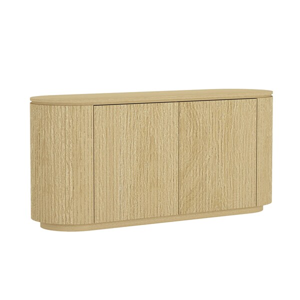 Manhattan Comfort Olivia 60in Sideboard in Natural Oak - SB007-NO