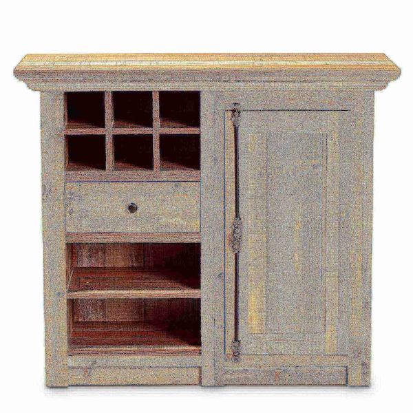 Baxton Studio Albert Modern Farmhouse Rustic Oak Brown Finished Wood 1-Door Dining Room Sideboard Buffet - 186-11252-ZORO