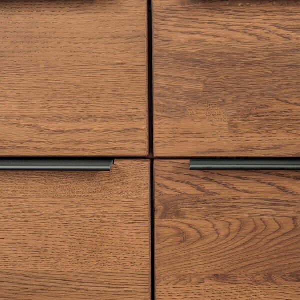 Armen Living Nevada Rustic Oak Wood Sideboard In Balsamico - LCNVBUBAL