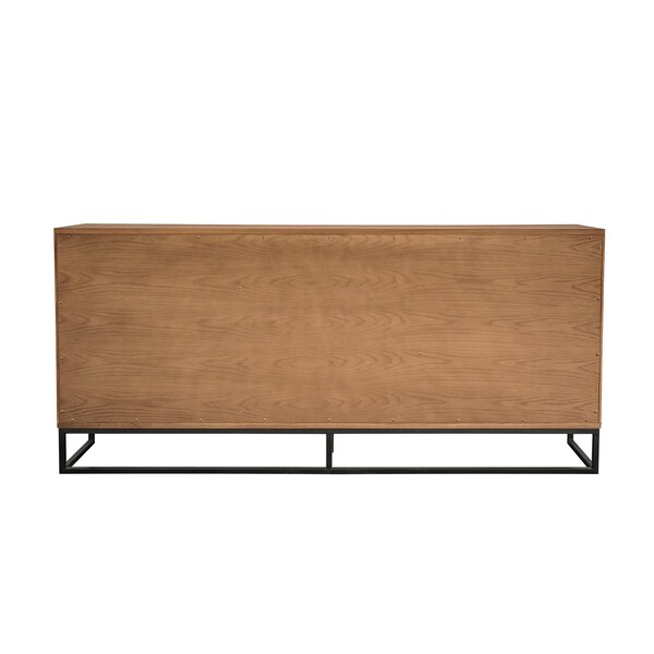 Armen Living Nevada Rustic Oak Wood Sideboard In Balsamico - LCNVBUBAL