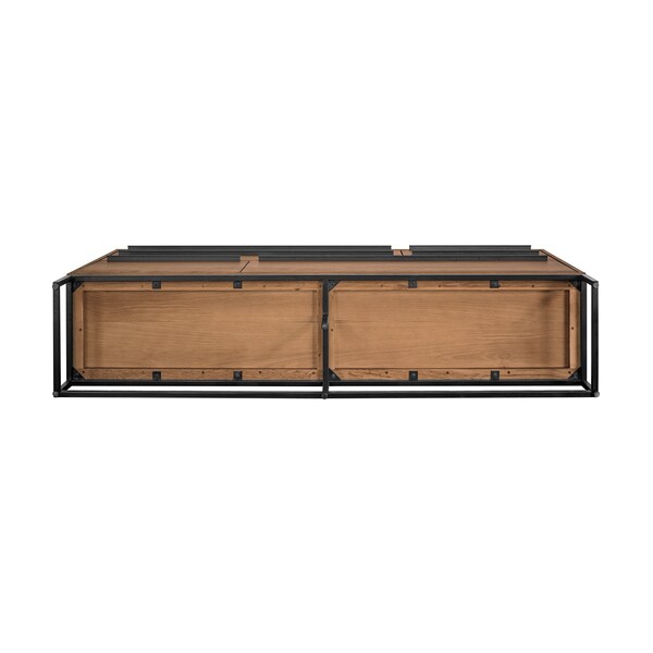 Armen Living Nevada Rustic Oak Wood Sideboard In Balsamico - LCNVBUBAL