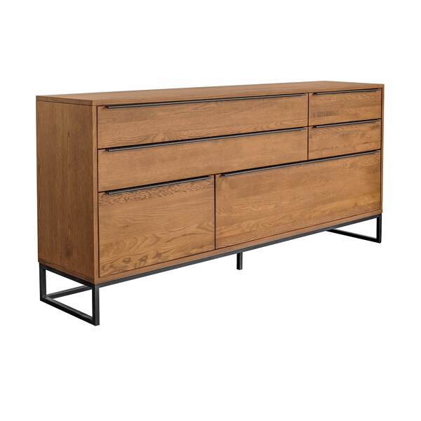 Armen Living Nevada Rustic Oak Wood Sideboard In Balsamico - LCNVBUBAL