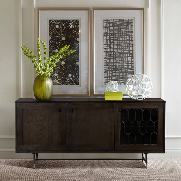 Armen Living Gatsby Oak and Metal Buffet Cabinet - LCGTBUOA