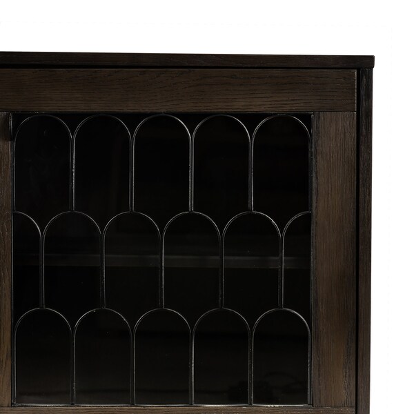 Armen Living Gatsby Oak and Metal Buffet Cabinet - LCGTBUOA