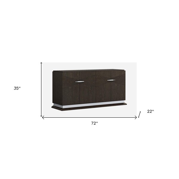 Homeroots Gray Buffet 67 x 20.5 x 32.5 in. - 366369