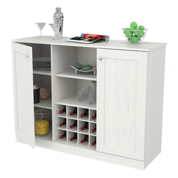 Inval Buffet Cabinet 16.5" D x 47.2" W x 31.7" H in Washed Oak - BF-2216