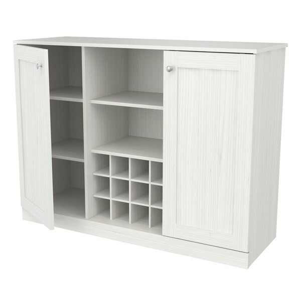 Inval Buffet Cabinet 16.5" D x 47.2" W x 31.7" H in Washed Oak - BF-2216