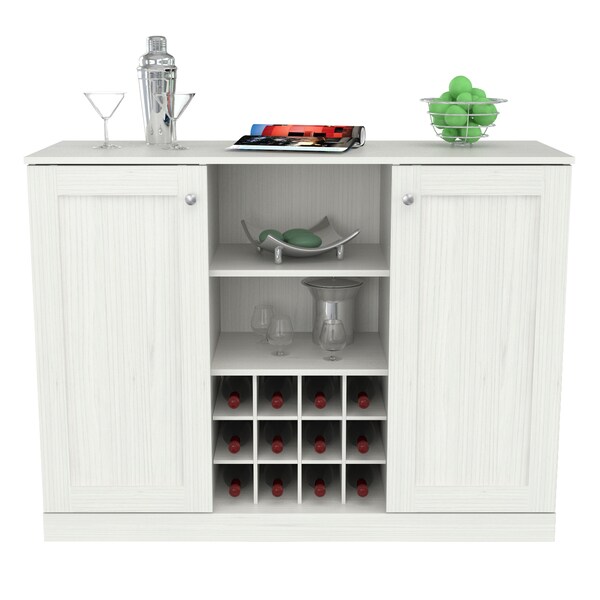 Inval Buffet Cabinet 16.5" D x 47.2" W x 31.7" H in Washed Oak - BF-2216