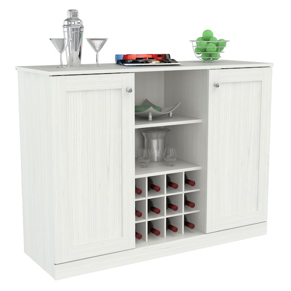 Inval Buffet Cabinet 16.5" D x 47.2" W x 31.7" H in Washed Oak - BF-2216