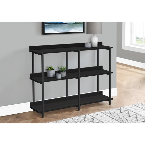 Monarch Specialties Accent Table, Console, Entryway, Narrow, Sofa, Living Room, Bedroom, Metal, Laminate, Black - I 2219