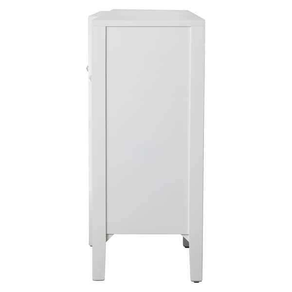 Elegant Decor 72 Inch Mirrored Credenza In White - MF82111WH