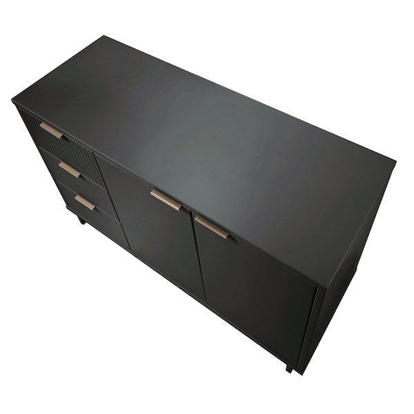 Manhattan Comfort Granville 55.07 Sideboard in Dark Grey - SB-5005