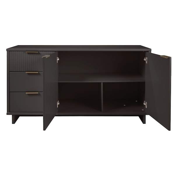 Manhattan Comfort Granville 55.07 Sideboard in Dark Grey - SB-5005