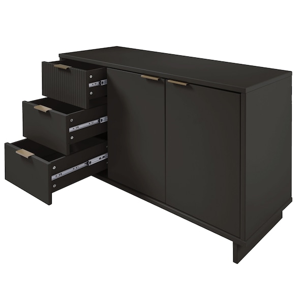 Manhattan Comfort Granville 55.07 Sideboard in Dark Grey - SB-5005