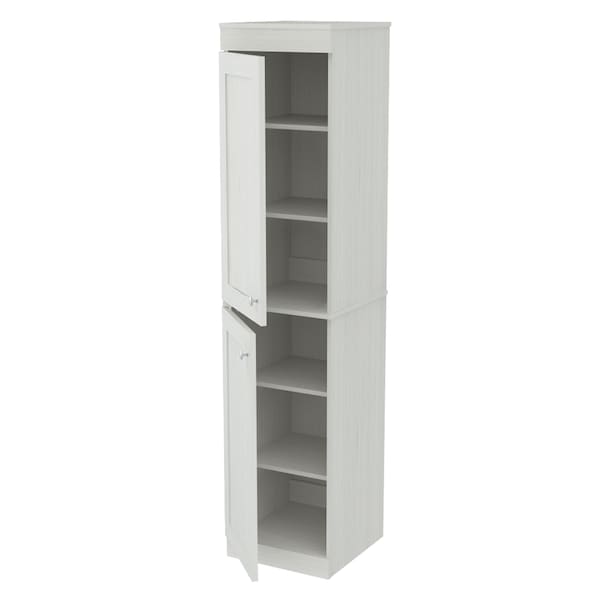 Inval Buffet Cabinet With 2-Slim Doors 15.75 in W x 16.54 in D x 70.87 in H in Washed Oak - AL-3813