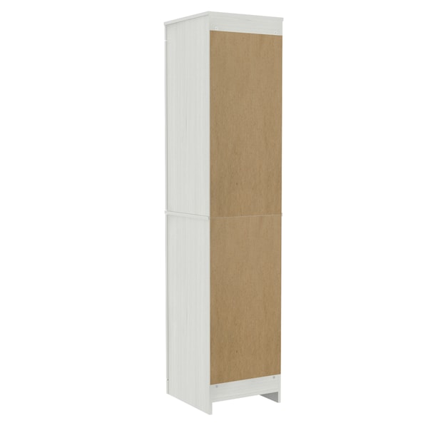 Inval Buffet Cabinet With 2-Slim Doors 15.75 in W x 16.54 in D x 70.87 in H in Washed Oak - AL-3813