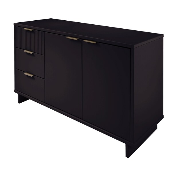 Manhattan Comfort Granville 55.07 Sideboard in Black - SB-5002