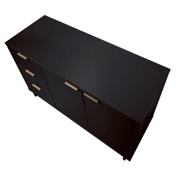 Manhattan Comfort Granville 55.07 Sideboard in Black - SB-5002