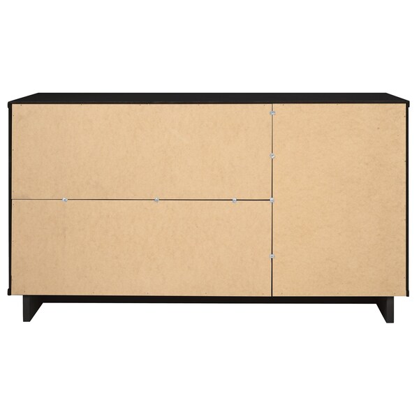 Manhattan Comfort Granville 55.07 Sideboard in Black - SB-5002