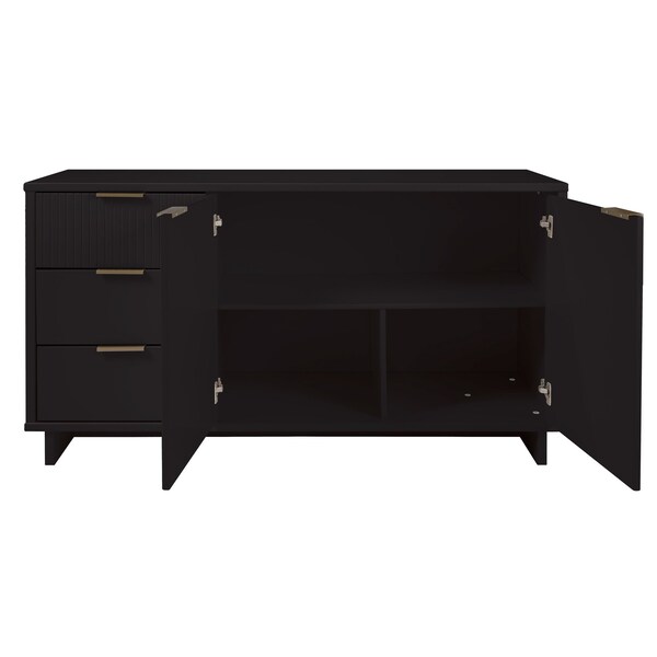 Manhattan Comfort Granville 55.07 Sideboard in Black - SB-5002