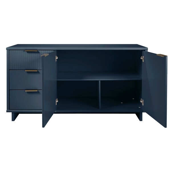 Manhattan Comfort Granville 55.07 Sideboard in Midnight Blue - SB-5004