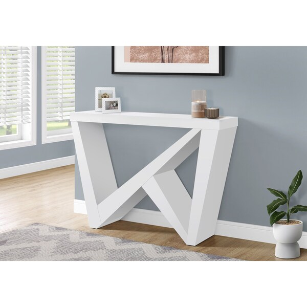 Monarch Specialties Accent Table, Console, Entryway, Narrow, Sofa, Living Room, Bedroom, Laminate, White, Contemporary - I 2429
