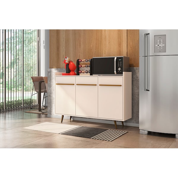 Manhattan Comfort Bradley 53.54 Buffet Stand, Off White - 230BMC1