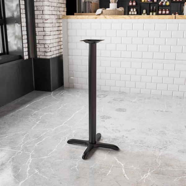 Flash Furniture Restaurant Table X-Base with 3 Dia. Bar - XU-T2222-BAR-GG