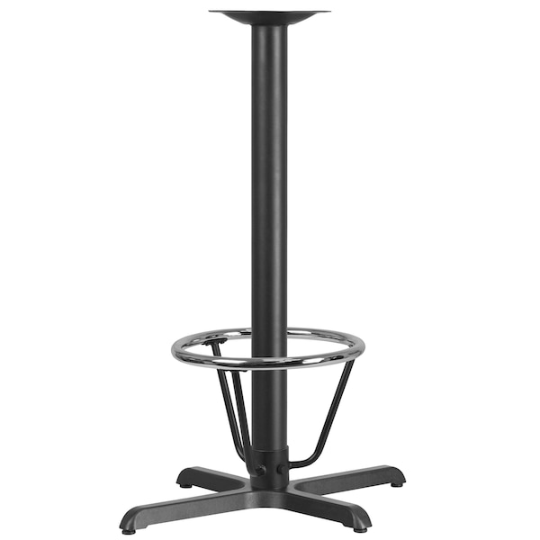 Flash Furniture Black 22" x 30" Bar Height X-Base - XU-T2230-BAR-3CFR-GG