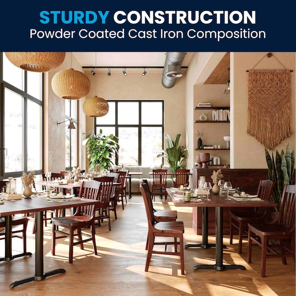 Flash Furniture Restaurant Table T-Base with 3 Dia. Tab - XU-T0522-GG