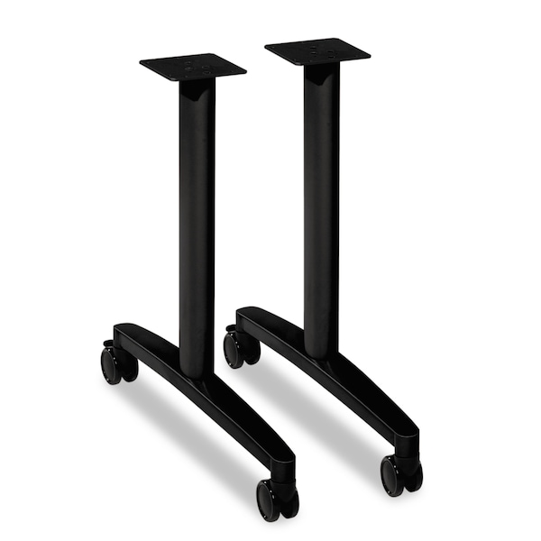 Hon Huddle T-Leg Base for 24" and 30" Deep Table Tops, Black, 2/Carton - HMBTLEG24.C.P