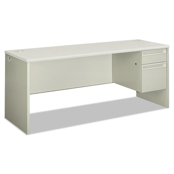 Hon Single Pedestal Credenza, 72w x 24d x 29.5h, Right, Silver/Gray - H38856R.B9.Q