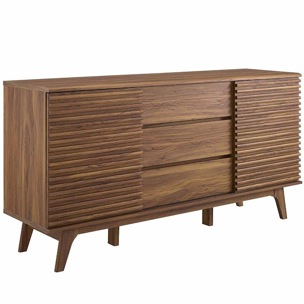 Modway Furniture 63 in. Render Sideboard Buffet Table or TV Stand, Walnut - EEI-3344-WAL