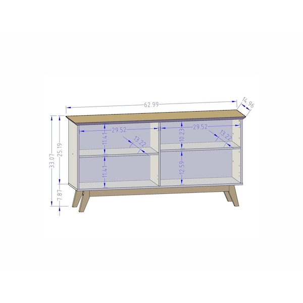 Manhattan Comfort Yonkers 62.99 Sideboard, White - 232BMC6