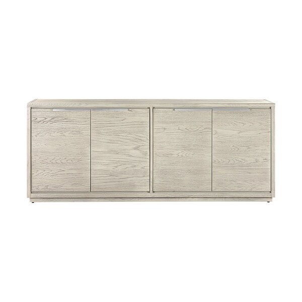 Armen Living Abbey 4 Door Sideboard Buffet in Gray Oak Wood - LCAJBUGR
