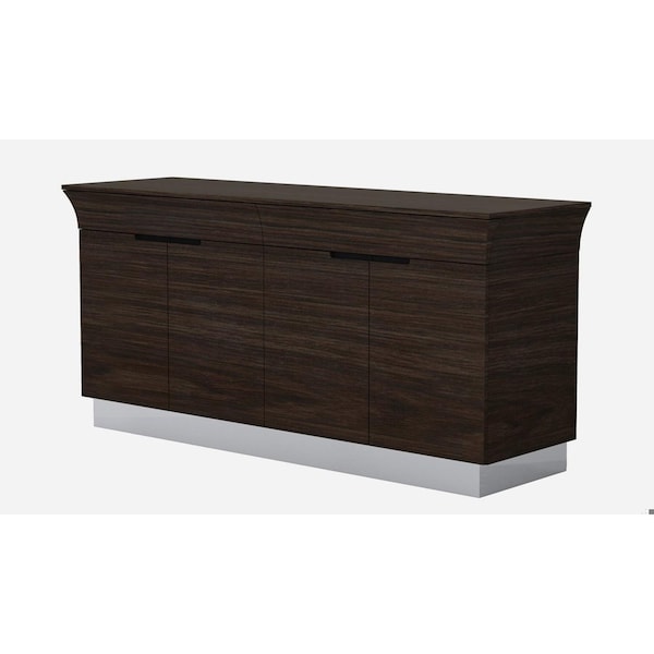 Homeroots Wenge Buffet 70 x 18 x 31 in. - 366213