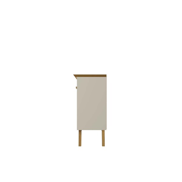 Manhattan Comfort Yonkers 62.99 Sideboard, Off White and Cinnamon - 232BMC12