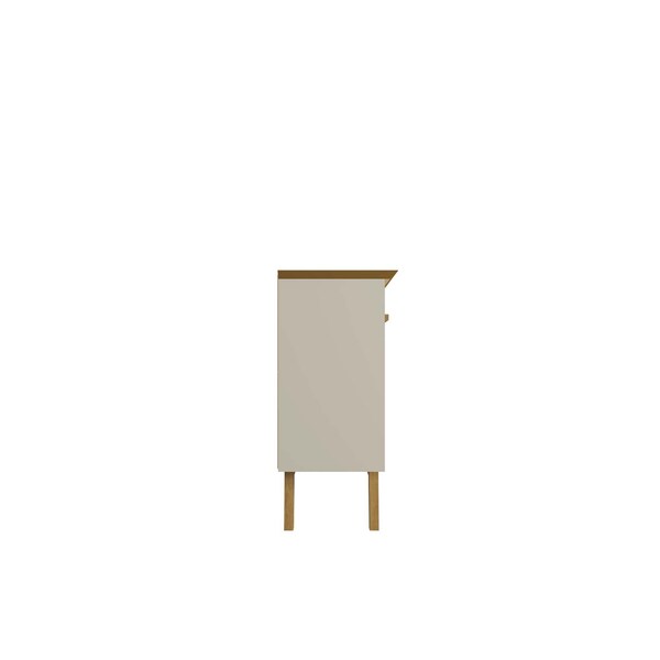 Manhattan Comfort Yonkers 62.99 Sideboard, Off White and Cinnamon - 232BMC12